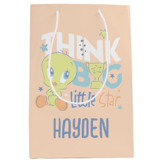 ベビーTWEETY™ - 考え Big Little Star ミディアムペーパーバッグ (正面)