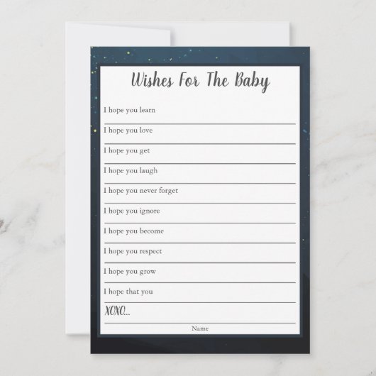 ベビーTwinkle Little Star Bear 招待状 (正面)