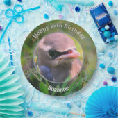 ベビーWaxwing鳥パーソナライズされた誕生日パーティー ペーパープレート (パーティー)