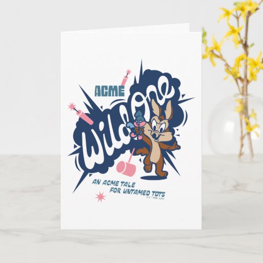 ベビーWILE E. COYOTE™ – ワイルドワン カード (黄色い花)