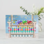 ベビーx 3 - YIPPEE!ベビー招待状 招待状 (スタンド正面)