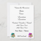 ベビーx 3 - YIPPEE!ベビー招待状 招待状 (裏面)