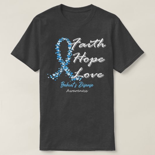 ベフセツ病認識度信仰これに愛を願う Tシャツ (デザイン正面)