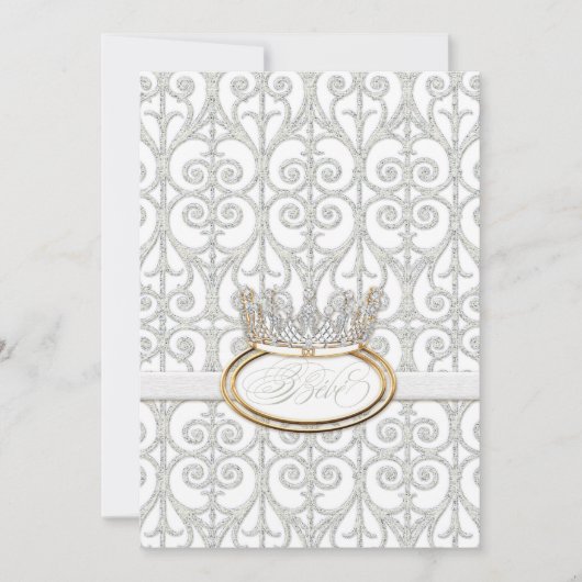 ベベプリンセスクラウンベビーシャワー招待状 招待状 (正面)