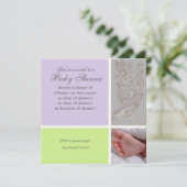 ベベモダンスワールnドット – ベビーガールシャワー招待状 招待状 (スタンド正面)