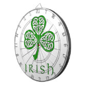 ベベルドケルト結び目模様シャムロックオーバーアイリッシュ文字 ダーツボード (正面右)