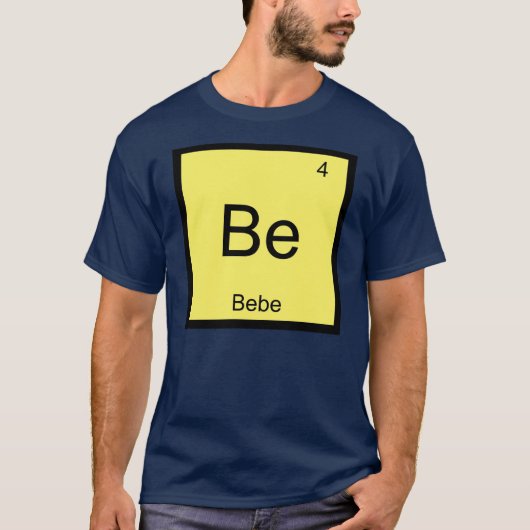 ベベ 名前 化学 元素 周期表 Tシャツ (正面)