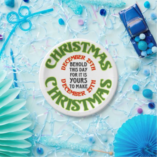 ベホールドクリスマス12月25日引用文 ペーパープレート (パーティー)