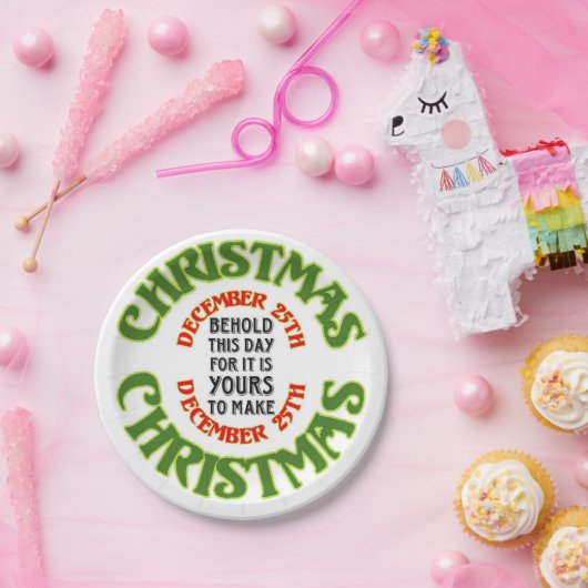 ベホールドクリスマス12月25日引用文 ペーパープレート (パーティー)