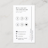 ベミニマルイエレガントジロイヤリティカード 名刺 (裏面)