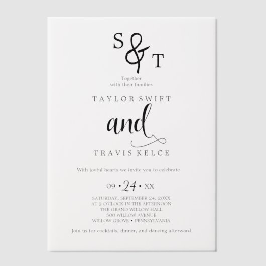 ベミニマルルモダンム招待状 ベラム紙招待状 (正面)