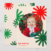 ベメリーおもしろいカラフルポンポムスホリデーカード シーズンカード (正面/裏面)