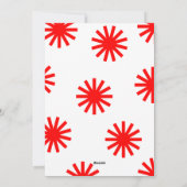 ベメリーおもしろいホワイトレッドポンポムズホリデーカード シーズンカード (裏面)