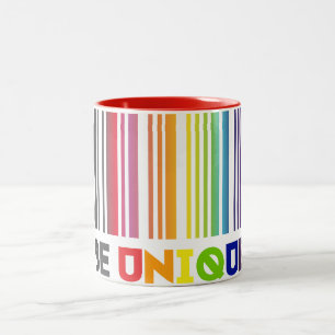 ベユニークバーコードLgbtプライド ツートーンマグカップ
