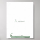 ベユニーク引用文アリゲータ子供部屋壁プリント ポスター (正面)