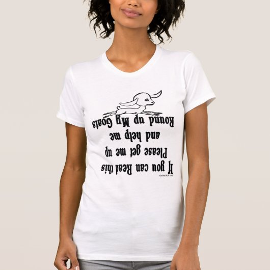ベラおもしろいレディースシャツ製ヤギTシャツ Tシャツ (正面)