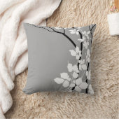 ベラさくらんぼブラッツ|灰色の白黒 クッション (ブランケット)