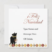 ベラカード/招待状付きクスペインのリスマス 招待状 (裏面)