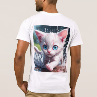 ベラキャンバスジャージーショートスリーブTシャツ子猫 Tシャツ