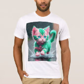 ベラキャンバスジャージーショートスリーブTシャツ子猫 Tシャツ (正面)