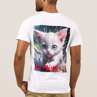 ベラキャンバスジャージーショートスリーブTシャツ子猫 Tシャツ