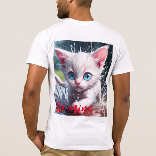 ベラキャンバスジャージーショートスリーブTシャツ子猫 Tシャツ (裏面)