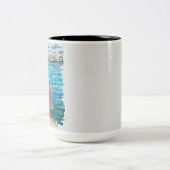 ベラクルスのサンフアン・デ・ウルアの穏やかな水辺 ツートーンマグカップ (中央)