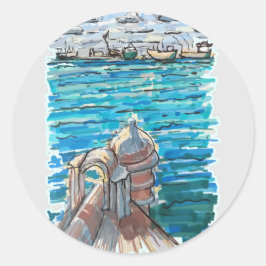 ベラクルスのサンフアン・デ・ウルアの穏やかな水辺 ラウンドシール