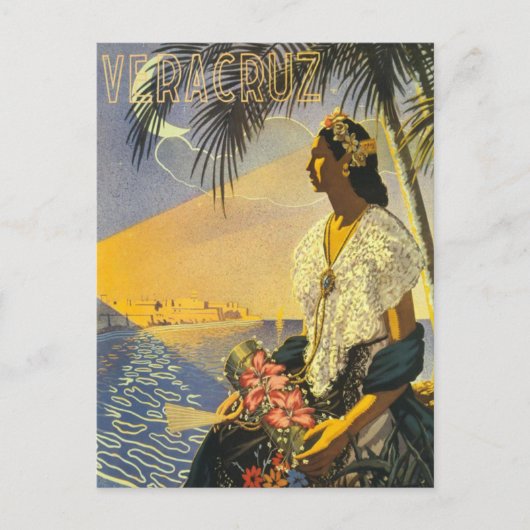 ベラクルスメキシコビンテージトラベル ポストカード (正面)