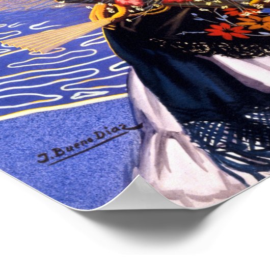 ベラクルズメキシコヴィンテージ旅行ポスター復元 ポスター (角)