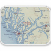 ベラクーラBCヴィンテージの地図 シール (正面)