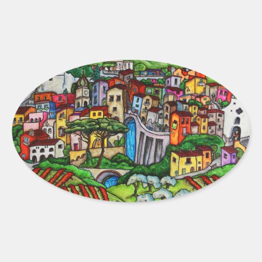 ベラグアルディア 楕円形シール (正面)