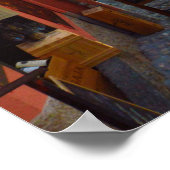 ベラグオ、旧市街中心部の路地（コモ湖、イタリア） ポスター (角)