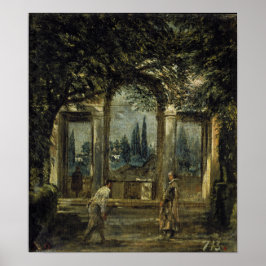 ベラスケス – ヴィラメディチインローマアリアドネパビリオン ポスター