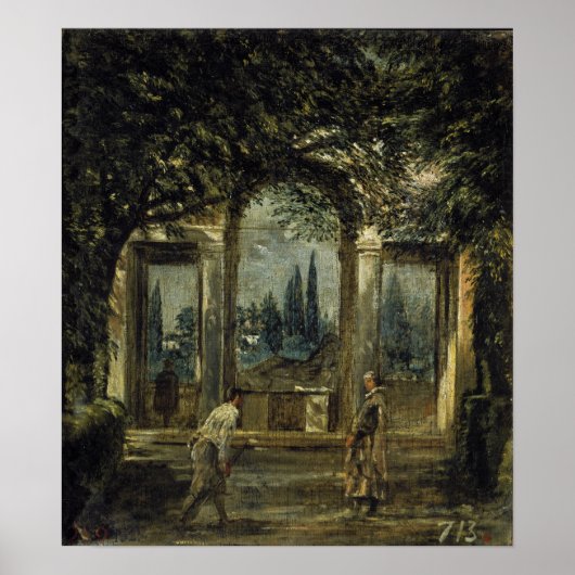 ベラスケス – ヴィラメディチインローマアリアドネパビリオン ポスター (正面)