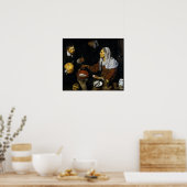 ベラスケス – 老婦人料理卵 ポスター (キッチン)