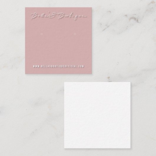 ベラスブティックイヤリングディスプレイカード スクエア名刺 (正面/裏面)