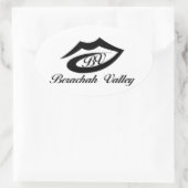 ベラチャバレーバンドステッカー 楕円形シール (バッグ)