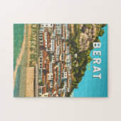 ベラットアルバニアトラベルアートヴィンテージ ジグソーパズル (横)