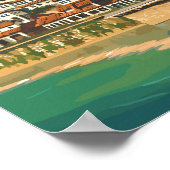 ベラットアルバニアトラベルアートヴィンテージ ポスター (角)