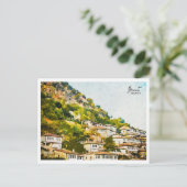 ベラットアルバニアビューティフル油絵を描ランドスケープ ポストカード (スタンド正面)