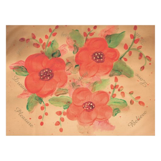 ベラテーブルクロスと赤 テーブルクロス (正面(横))