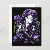 ベラドンナパープルスカル妖精の国はがき ポストカード (正面/裏面)