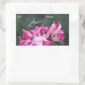 ベラドンナライリギフトのハチドリラベル 長方形シール (バッグ)