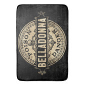 ベラドンナヴィンテージスタイル毒ラベル バスマット (正面縦)