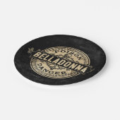 ベラドンナヴィンテージスタイル毒ラベル ペーパープレート (アングル)