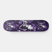 "ベラドンナ"のゴシック様式紫色のスカルの妖精のスケートボード スケートボード (横)