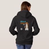 ベラボールレディースフード付きスウェットシャツ パーカ (裏面フル)