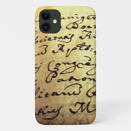 ベラムに書かれた古代のインクのメモ Case-Mate iPhoneケース (裏面)