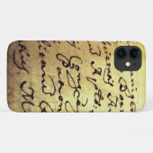ベラムに書かれた古代のインクのメモ Case-Mate iPhoneケース (裏面(横))